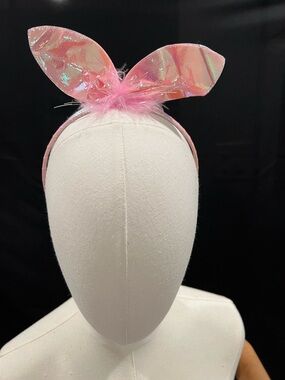 Pink Iridescent Bunny Ear Headband